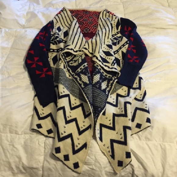 3/4 Sleeve High Low Boho Cardigan Sweater - Picture 2 of 3